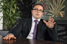 Заместитель председателя Российского Зернового Союза Олег Рогачев во время интервью