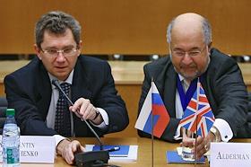 Переговоры лорд-мэра Лондонского Сити Альдермана Яна Лудера с президентом ММВБ Константином Корищенко