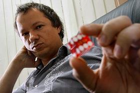 Генеральный директор 'Мегалайнер Рекордз' Антон Гришин во время интервью