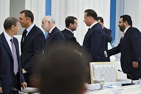 Встреча Президента РФ Дмитрия Медведева с представителями предпринимательского сообщества в Кремле