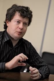 Вице-президент ГК 'Дикси' Федор Рыбасов во время интервью