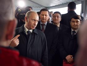 Открытие первой очереди трассы «Приморское кольцо», соединяющей Калининград с аэропортом Храброво, председателем правительства России Владимирым Путиным