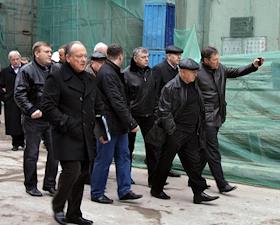 Объезд мэром Москвы Юрием Лужковым реконструирующихся объектов города