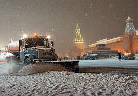 Уборка снега на Красной площади