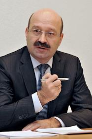 Председатель Правления 'ВТБ 24' Михаил Задорнов в главном офисе компании