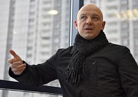 Руководитель службы безопасности 'АТАК' Вячеслав Сергеев во время интервью