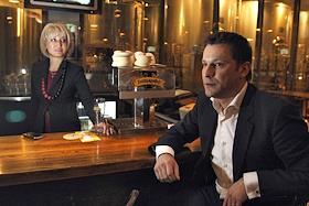 Генеральный директор сети ресторанов 'Тинькофф' Марала Чарыева и партнер скандинавского фонда прямых инвестиций 'Mint Capital' Глеб Давидюк во время интервью в ресторане 'Тинькофф'