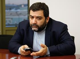 Председатель совета директоров Группы компаний 'Тройка-Диалог' Рубен Варданян во время интервью