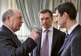 П/к, посвященная началу программы 'Переезд' 'Агентства по реструктуризации ипотечных жилищных кредитов' (ОАО 'АРИЖК') и группы компаний 'ИСТ', в 'Президент- отеле'