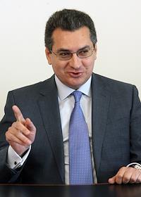 Генеральный директор компании 'Снегири Девелопмент' Сергей Демин в офисе компании