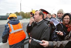 Открытие Октябрьского путепровода на 24-м километре Ленинградского шоссе