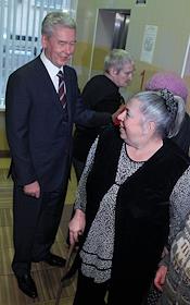 Кандидат на пост мэра Москвы Сергей Собянин на встрече с руководителями общественных организаций инвалидов города Москвы в реабилитационном центре для инвалидов 'Мещанский'. 
