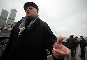 Митинг протеста ученых из разных городов России против низкого финансирования науки, на набережной Тараса Шевченко