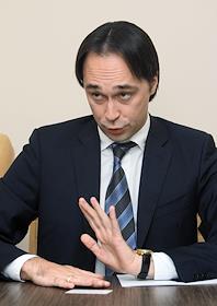 Президент девелоперской компании 'Система-Галс' Андрей Нестеренко во время интервью в офисе компании