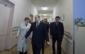 Председатель правительства РФ Владимир Путин посетил клиническую больницу № 1 имени Н.И.Пирогова