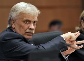 П/к главного архитектора города Москвы, председателя комитета по архитектуре и градостроительству Москвы Александра Кузьмина на тему 'О мероприятиях по улучшению условий движения транспорта в городе Москве' в информационном центре правительства Москвы