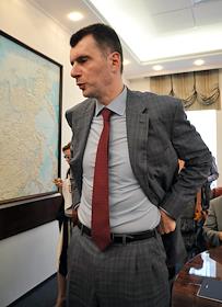 Встреча бизнесмена Михаила Прохорова с Комитетом по рынку труда Российского союза промышленников и предпринимателей (РСПП), в здании РСПП