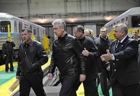 Осмотр строящихся станций московского метрополитена мэром Москвы Сергеем Собяниным