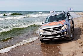 Автомобиль Volkswagen Amarok во время 'Большого путешествия Amarok'