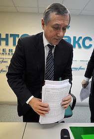 П\к начальника ГУП 'Московский метрополитен' Ивана Беседина в центральном офисе информационного агентства 'Интерфакс'