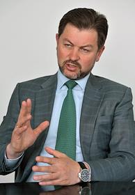 Генеральный директор 'Э.ОН Россия' Сергей Тазин во время интервью