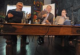 Дискуссия с участием экс-главы Минфина РФ Алексея Кудрина на тему: 'Российская армия: непосильное бремя или нераскрытое преимущество?' в кафе 'Март'