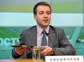 П/к министра связи и массовых коммуникаций РФ Николая Никифорова в РИА 'Новости'
