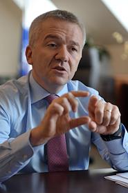 Председатель Совета директоров ОАО 'ФСК ЕЭС' Эрнесто Ферленги (Ernesto Ferlengi) во время интервью