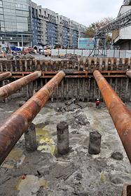 Строительство транспортной развязки на Выборгской набережной у Сампсониевского моста