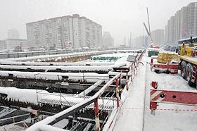 Мэр Москвы Сергей Собянин во время осмотра строительства станции метро 'Жулебино' участка 'Выхино' — 'Котельники' Таганско-Краснопресненской линии метрополитена