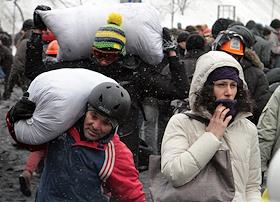 Евромайдан. Противостояние на улице Грушевского