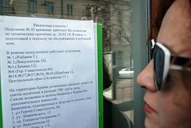 Обменные пункты в Севастополе. Гривны. Рубли