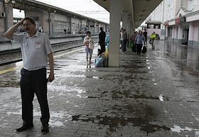 Курский вокзал отправление поезда Москва - Сухуми