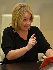 Председатель совета директоров компании «БЕСТ-Новострой» Ирина Доброхотова во время интервью