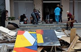 Украина, Донецк. Донецкий областной краеведческий музей, пострадавший в результате артиллерийского обстрела со стороны украинских вооруженных сил