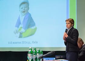 Супруга президента Украины Марина Порошенко во время  торжественного открытия Х Конгресса педиатров Украины