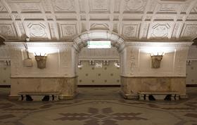 Станция Белорусская кольцевой линии московского метрополитена. Интерьеры