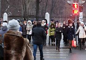 Пешеходное движение в Москве