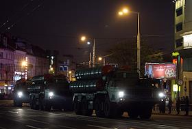 Репетиция парада Победы на площади Победы в Калининграде