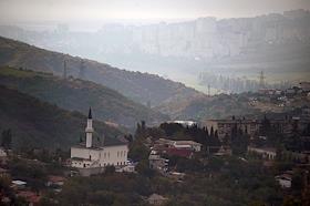 Село Изобильное. Мусульмане Крыма празднуют Курбан-байрам. Мусульмане совершают древний обряд жертвоприношения