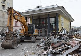 Снос торговых павильонов у метро Чистые пруды
