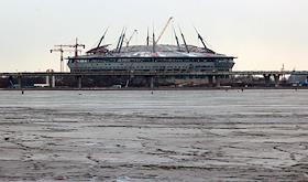 Строящийся стадион на Крестовском острове к ЧМ-2018