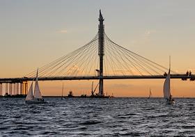 ЗСД (Западный скоростной диаметр) в процессе строительства. Мост через Петровский канал