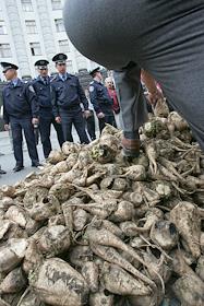 Акция протеста представителей Социалистической партии Украины (СПУ)(сахарный конфликт)